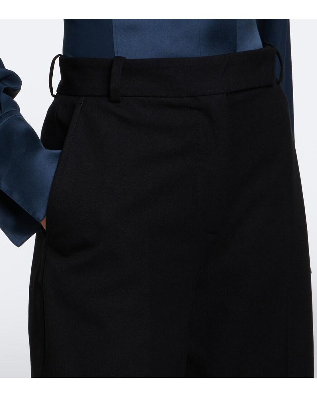 Joseph Black Yukio Gabardine Wide-Leg Pants