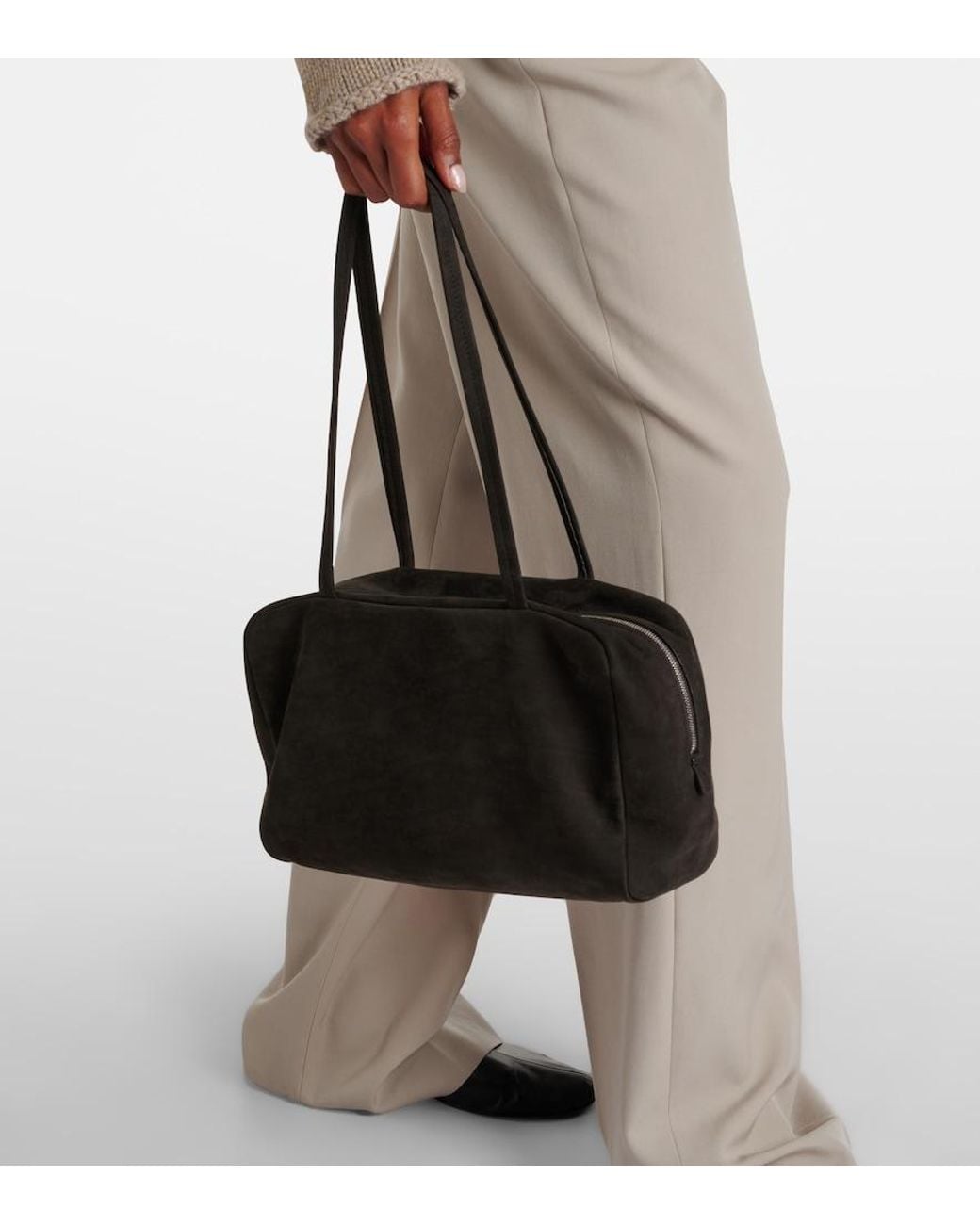 The Row Black Tote Bag Astra Aus Leder