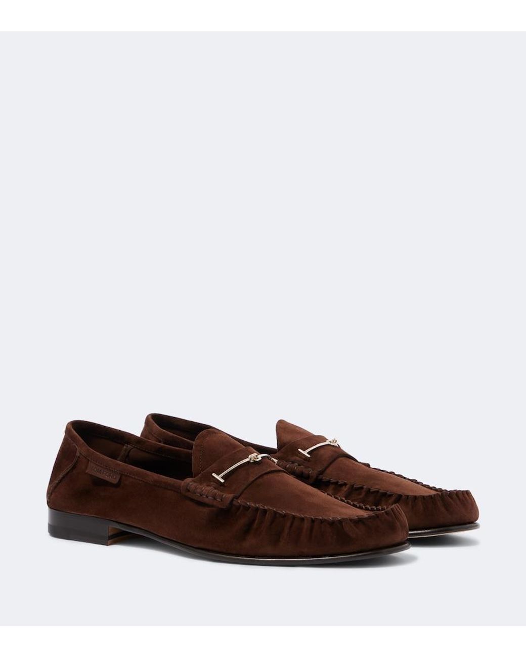 Tom Ford Brown Suede Loafers for men