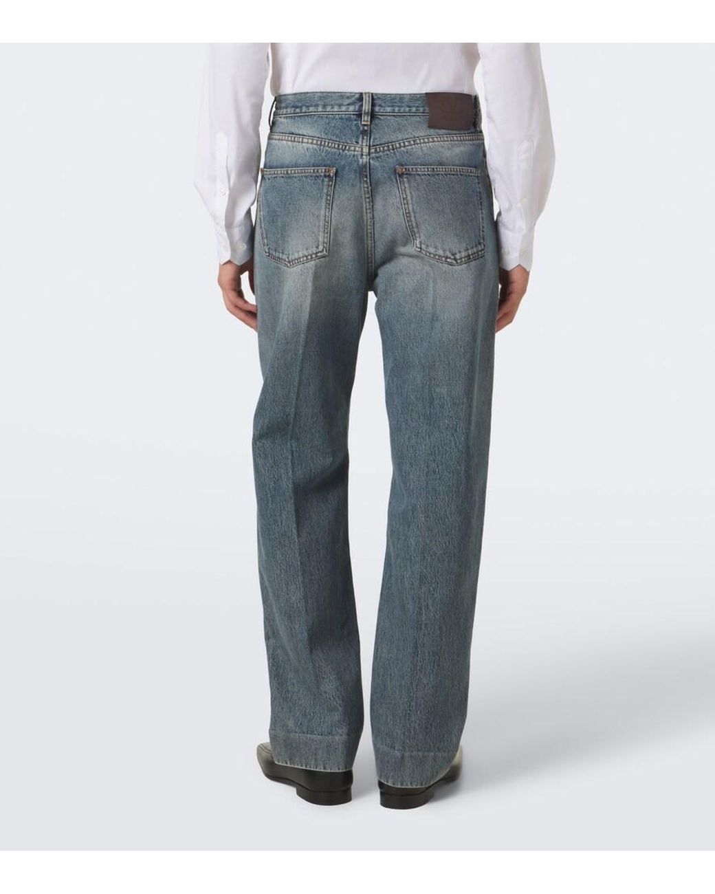 Valentino Garavani Blue Faded Straight Jeans for men