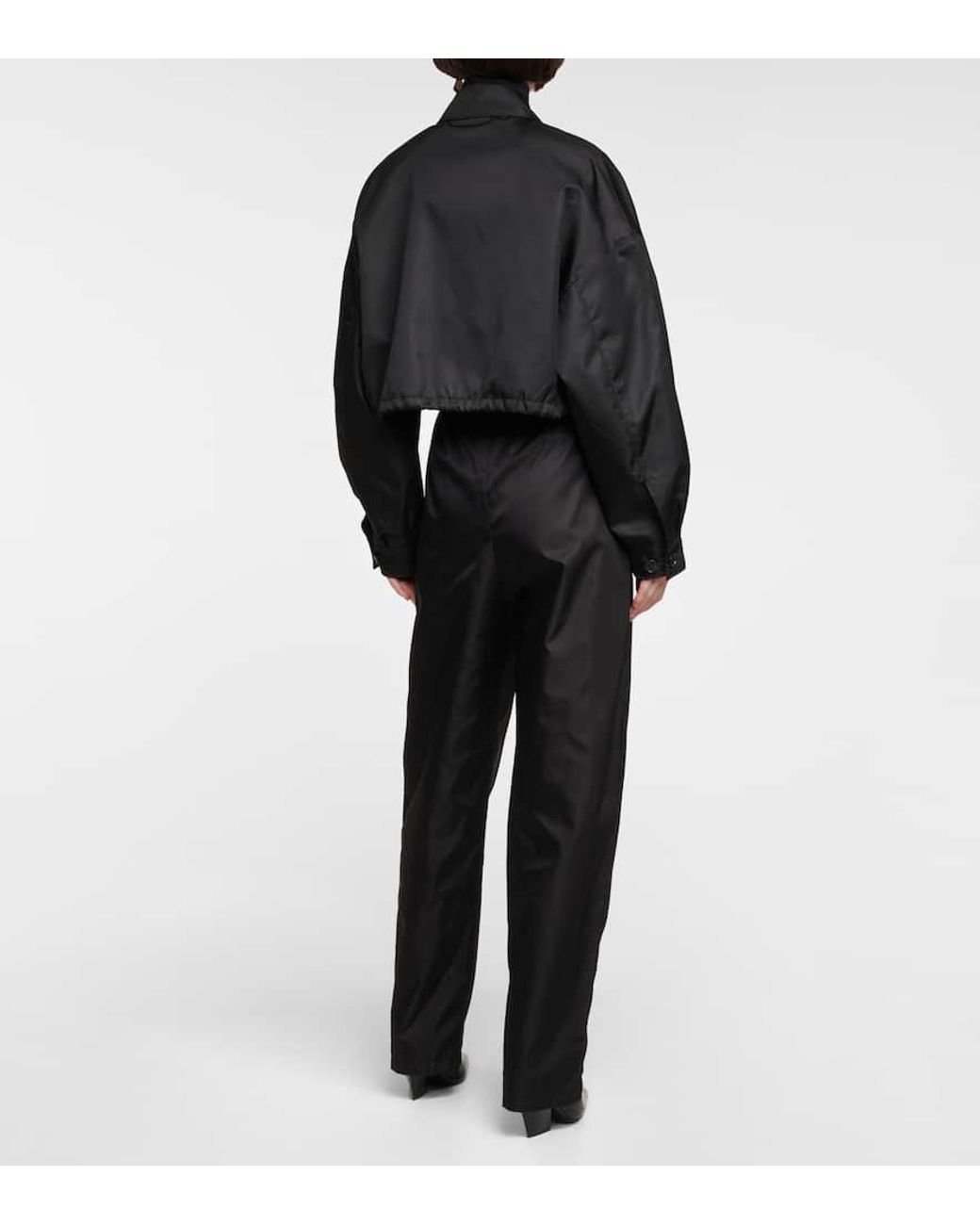 Prada Black Cropped Nylon Jacket