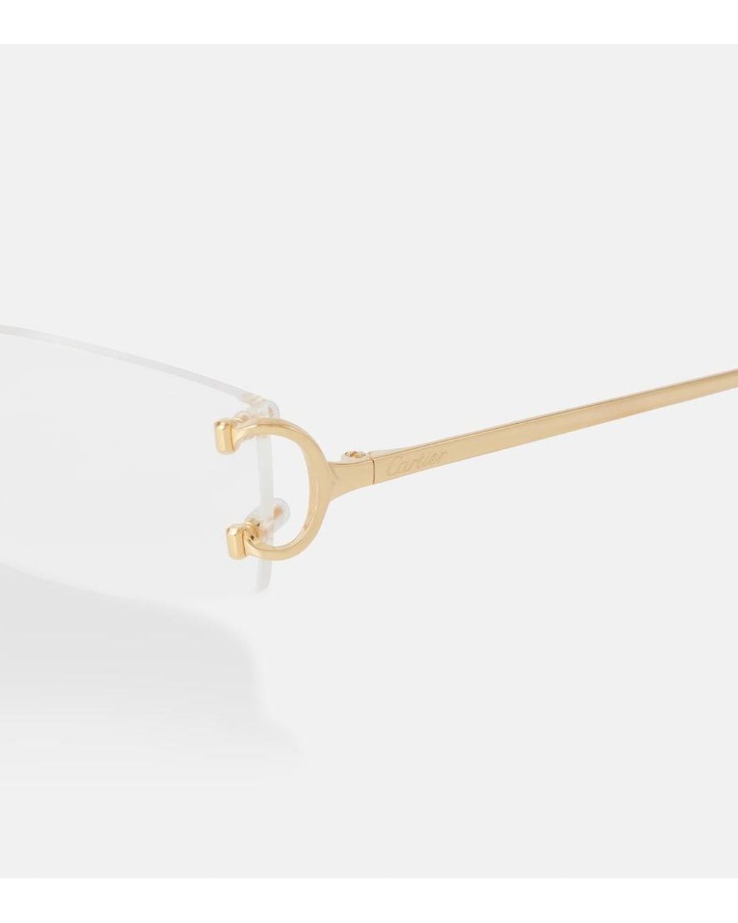 Cartier Metallic Rectangular Glasses