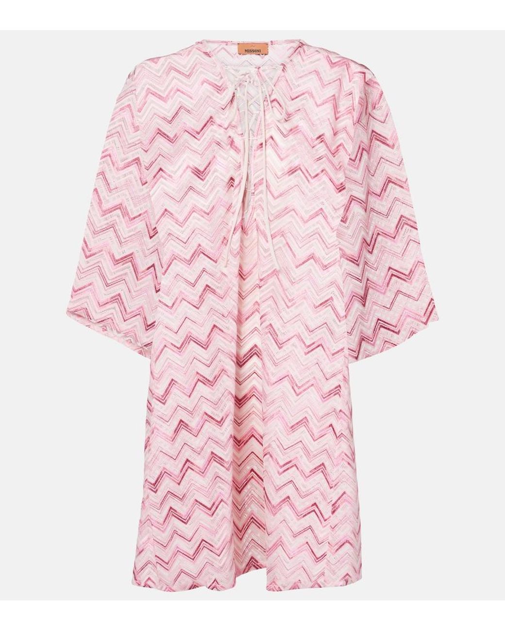 Missoni Pink Chevron Lame Kaftan