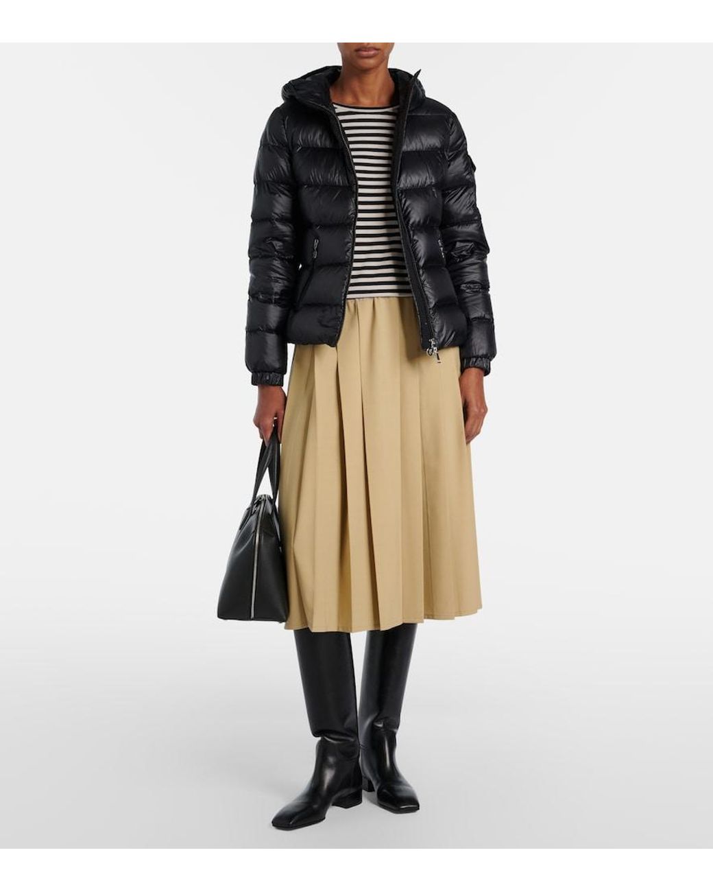 Moncler Black Glesse Down Jacket