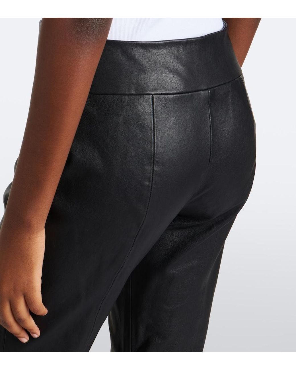 Proenza Schouler Gray Label Isadora Leather Flared Pants