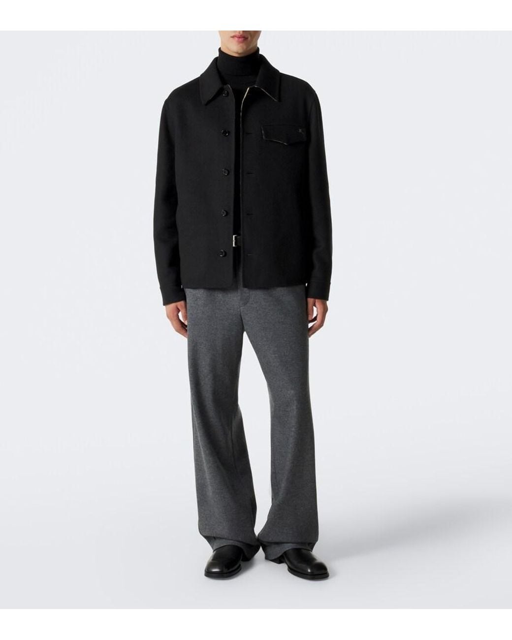 Burberry Black Wool Jacket for men