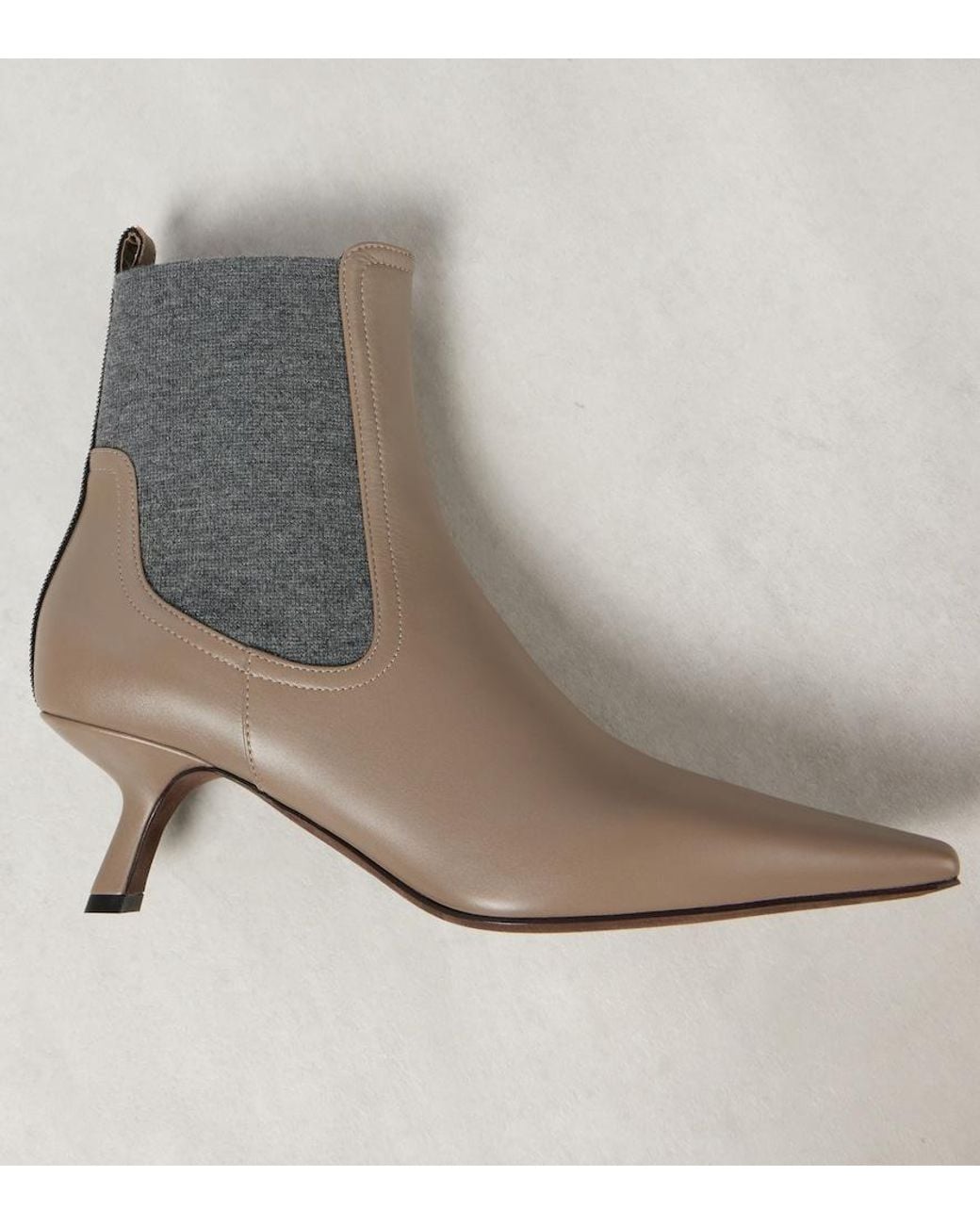 Brunello Cucinelli Brown Leather Ankle Boots