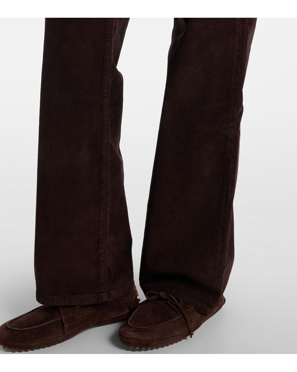 AG Jeans Brown Kora High-Rise Corduroy Wide-Leg Pants