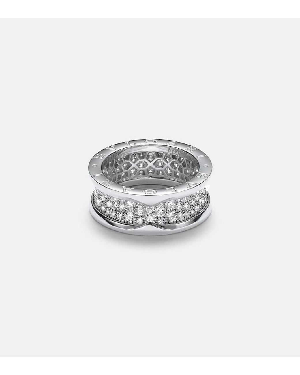 BVLGARI White B.Zero1 18Kt Ring With Diamonds
