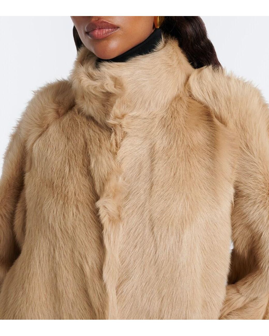 Nour Hammour Natural Blaise Shearling Coat
