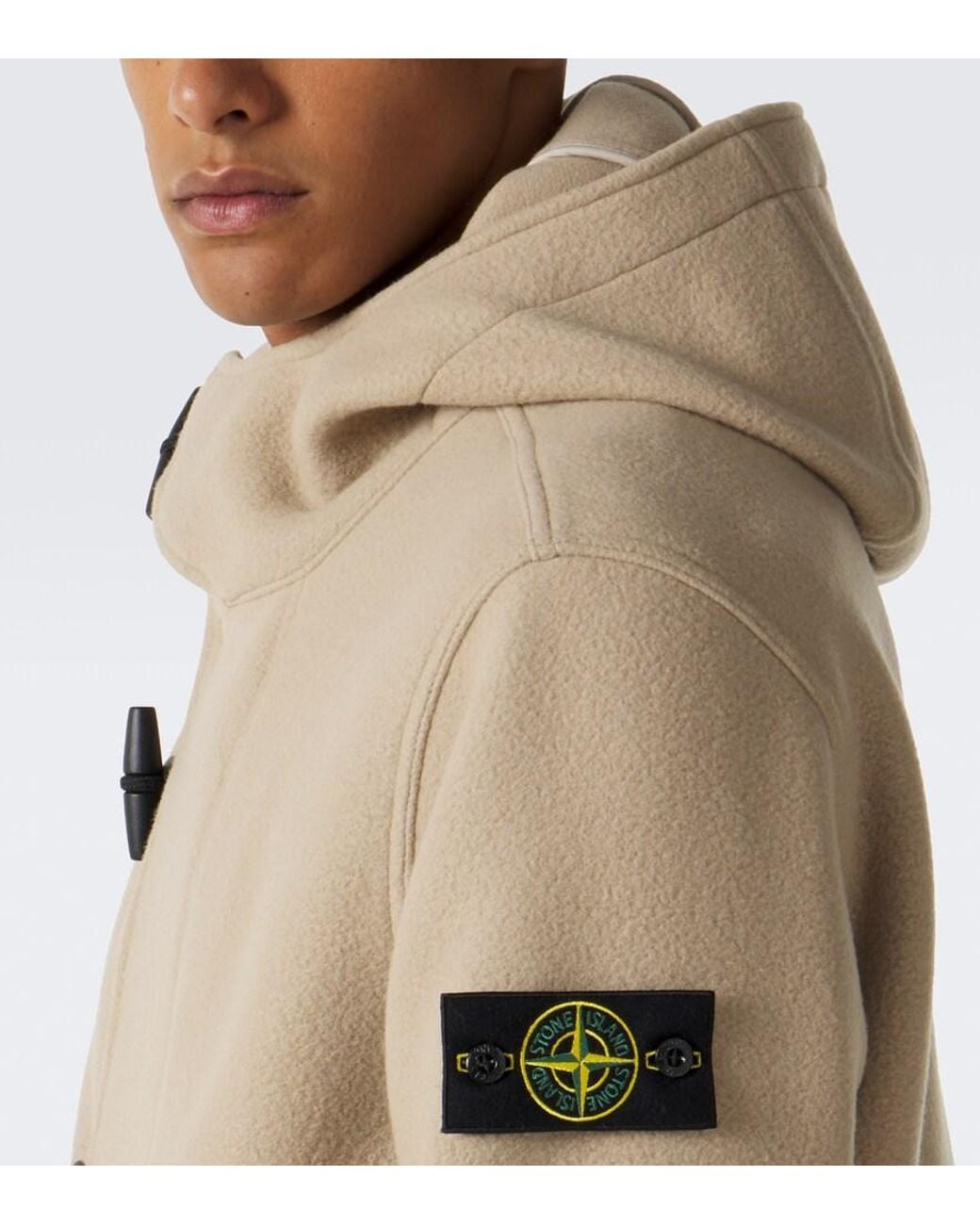 Stone Island Natural Heavy Melton Wool And Cashmere Parka for men