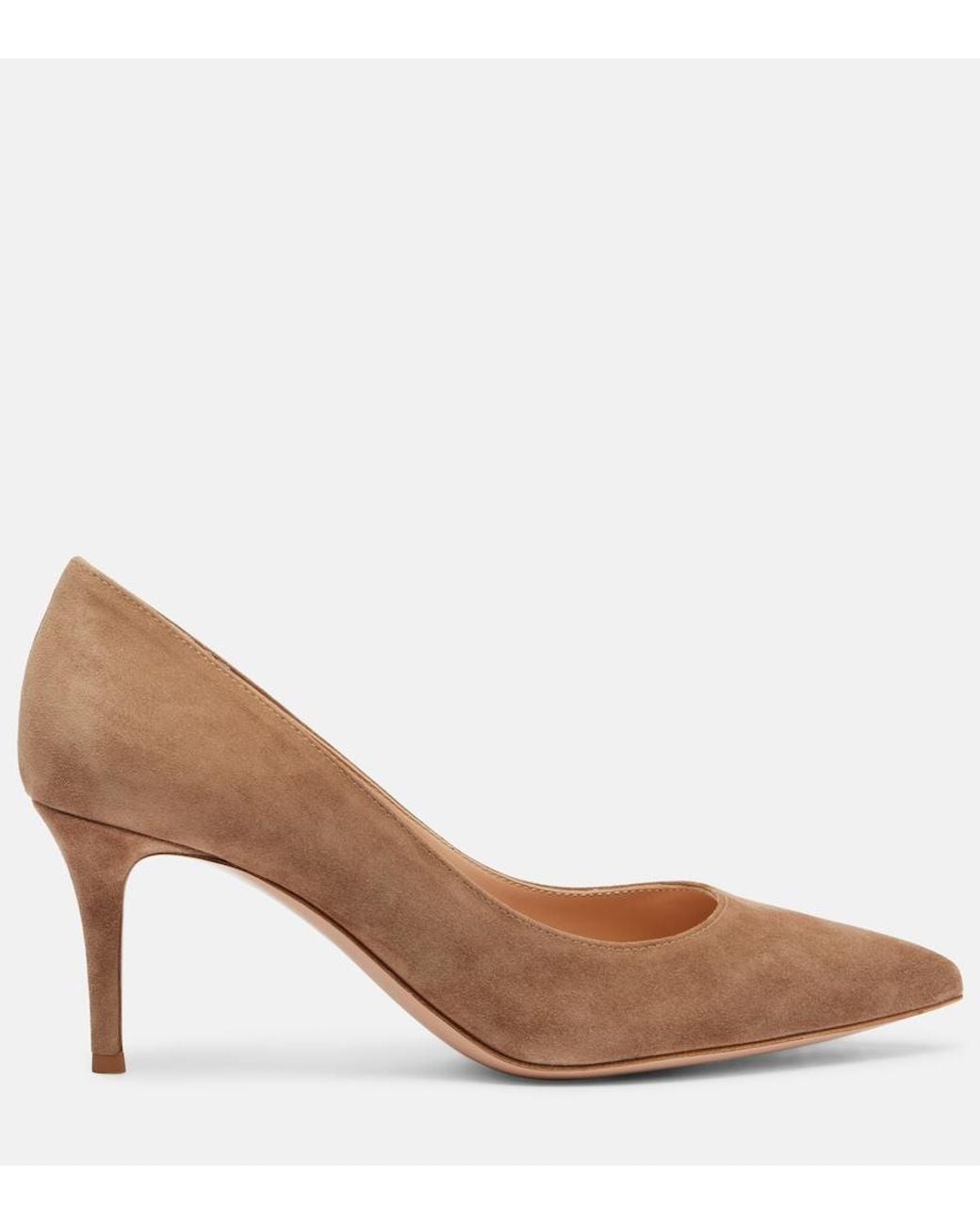 Gianvito Rossi Brown Gianvito 70 Suede Pumps