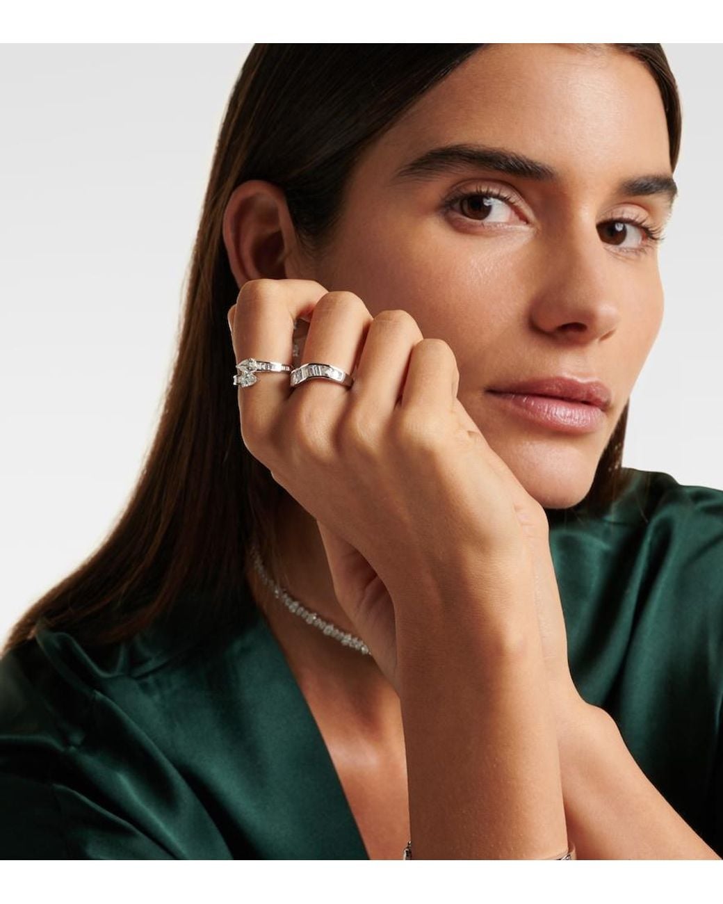 Anita Ko White Wave 18Kt Ring With Diamonds
