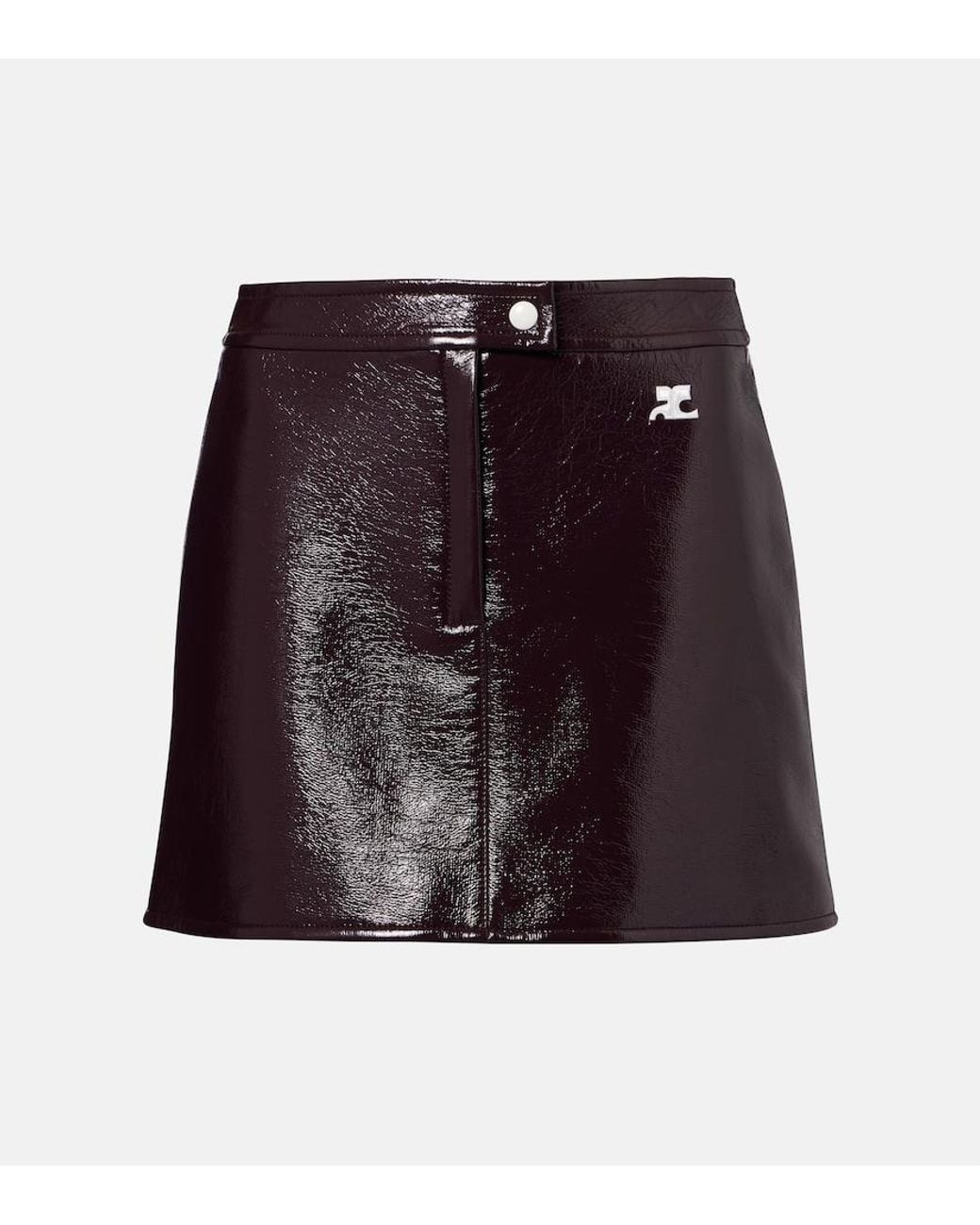 Courreges Purple Cotton-Blend Miniskirt