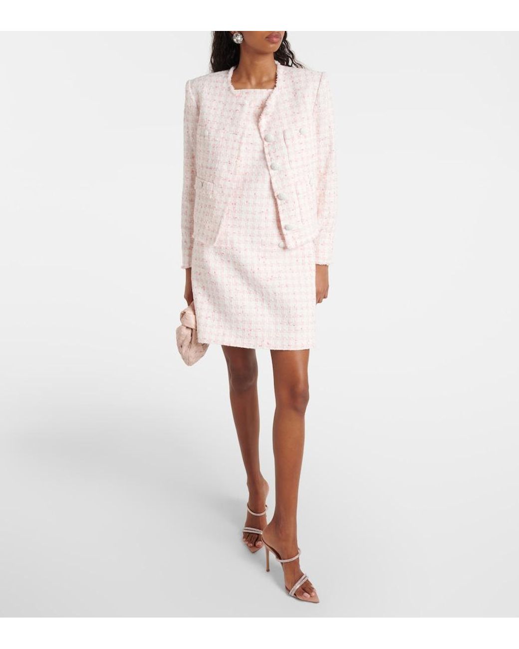 Veronica Beard Natural Xochi Tweed Minidress