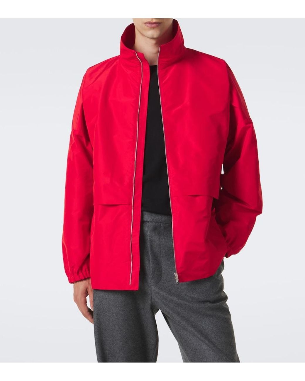 Jil Sander Red Technical Faille Jacket for men
