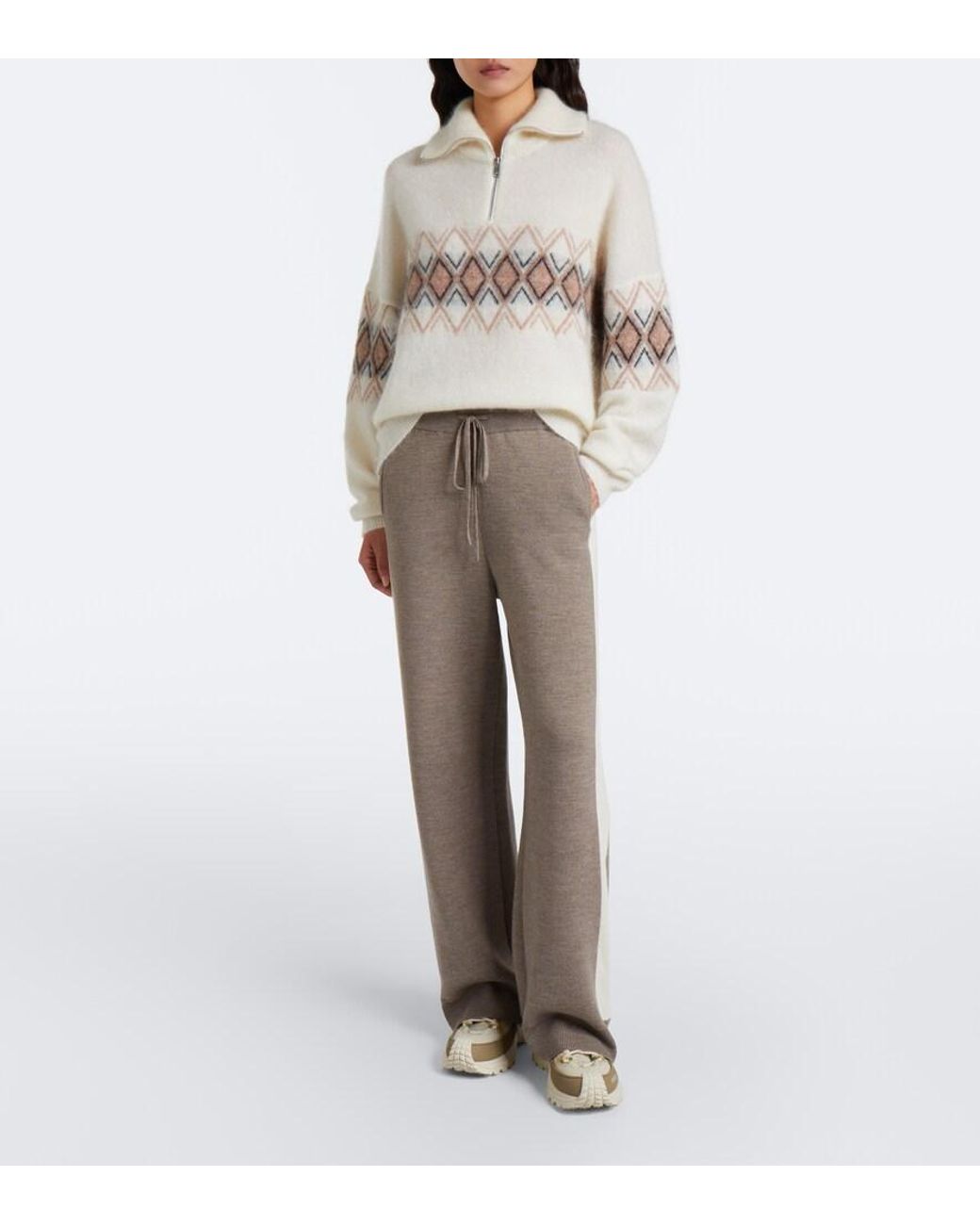Fusalp Natural Mireva Mohair-Blend Half-Zip Sweater