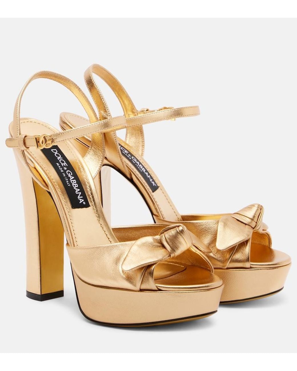 Dolce & Gabbana Metallic Platform Sandals