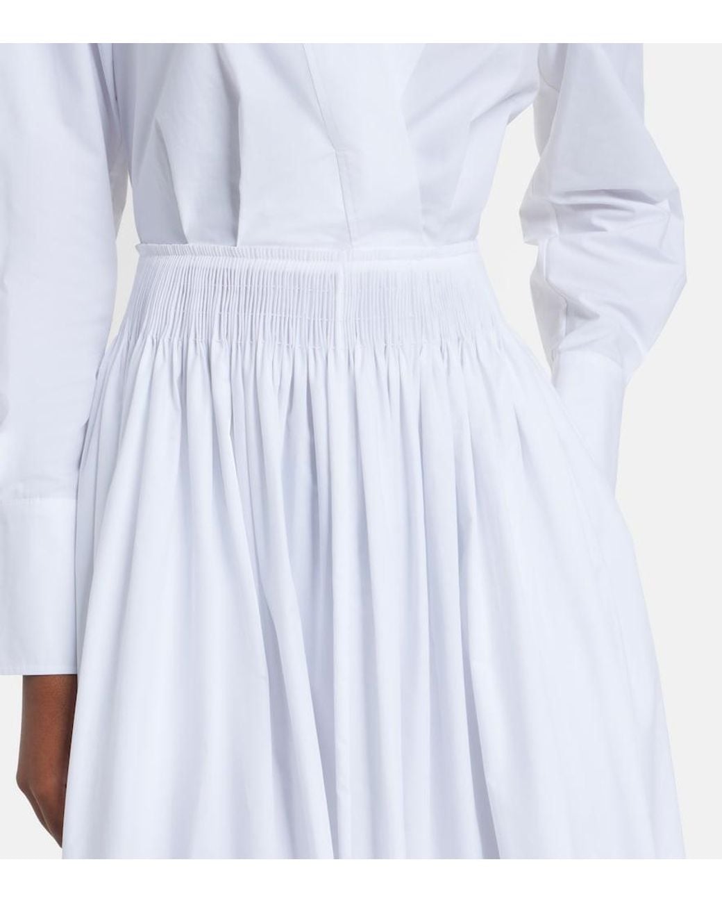 Joseph White Kathe Cotton Poplin Midi Dress