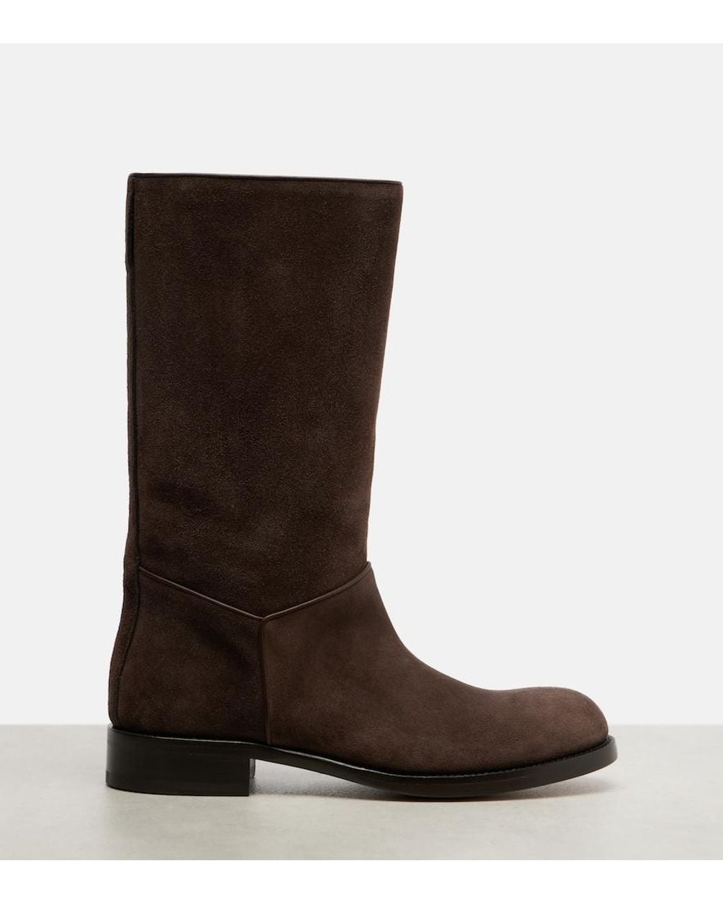 The Row Brown Nobilis Riding Leather Knee-High Boots