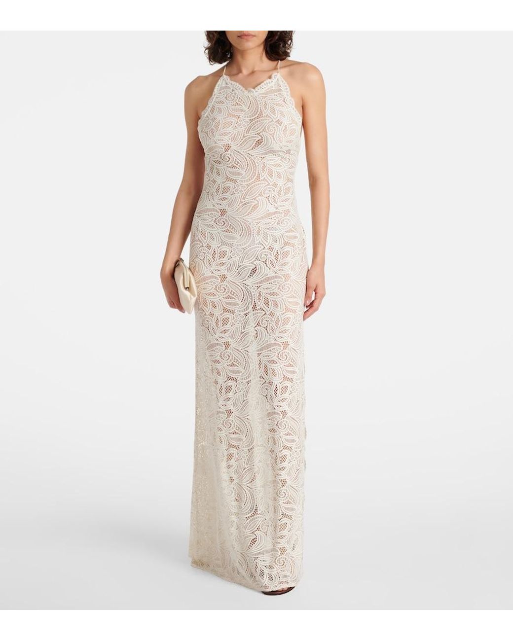 Alexandra Miro White Arabella Lace Maxi Dress