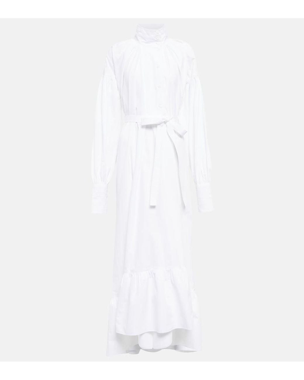 Patou White Belted Maxi Dress