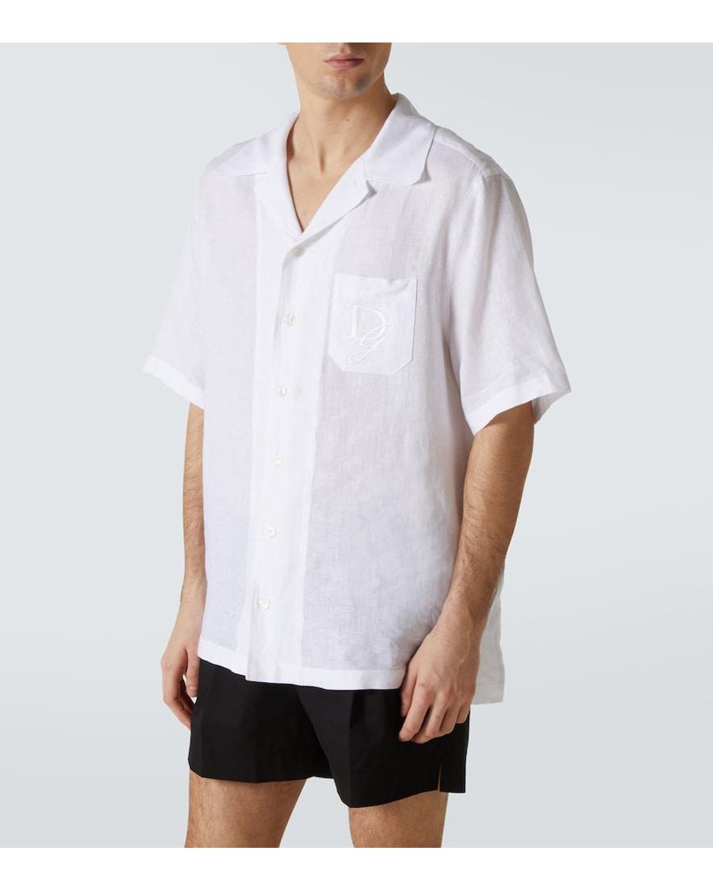 Dolce & Gabbana White Linen Shirt for men