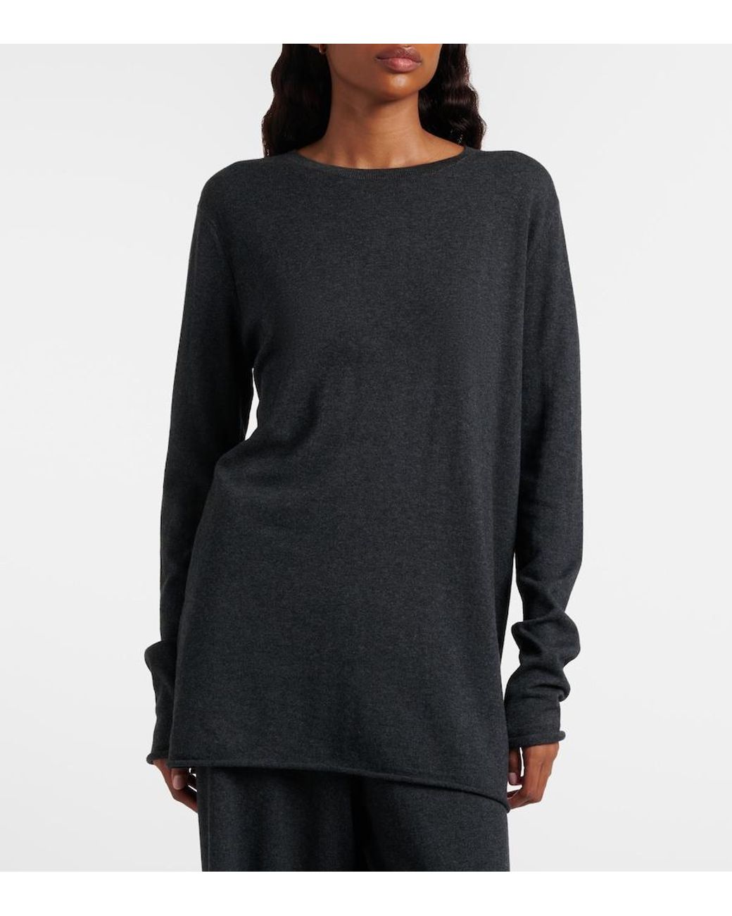 Lisa Yang Blue Maurie Cotton And Cashmere Sweater