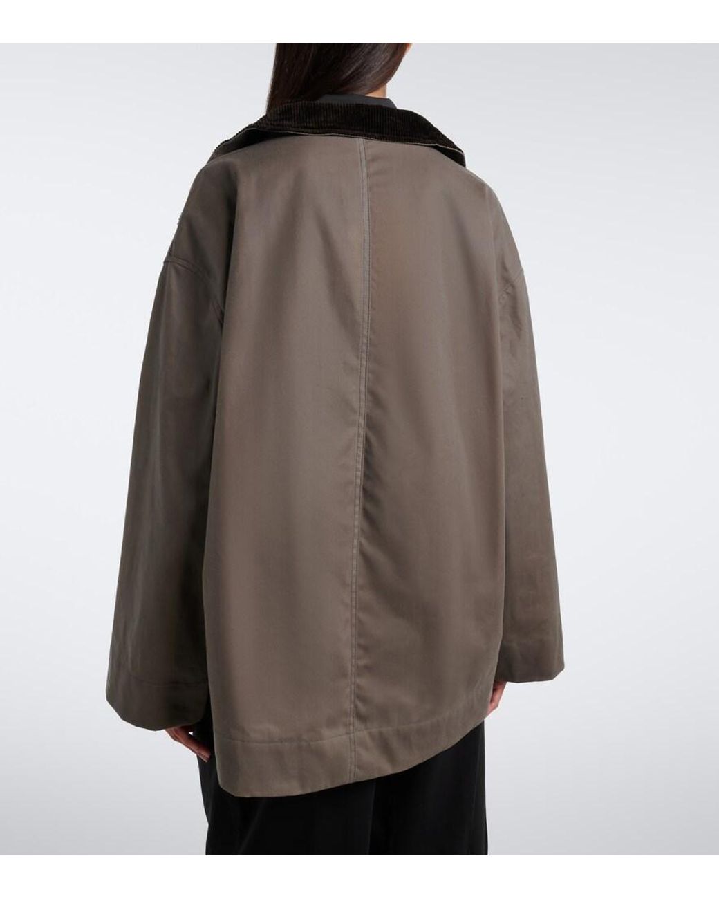 Totême Black Coated Cotton Jacket