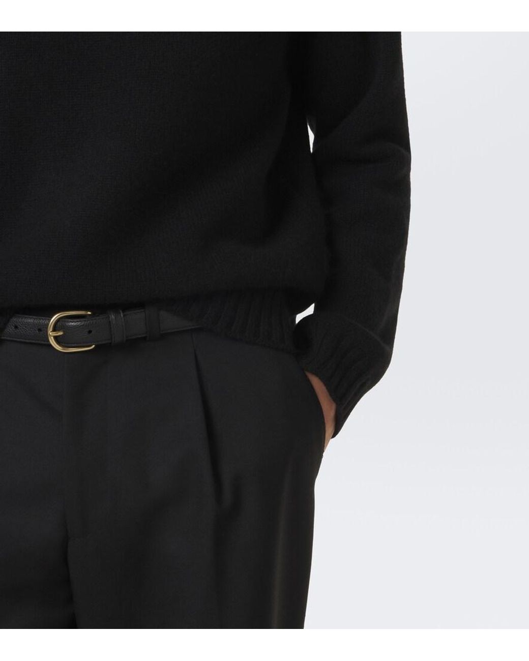 Saman Amel Black Elio Cashmere Sweater for men