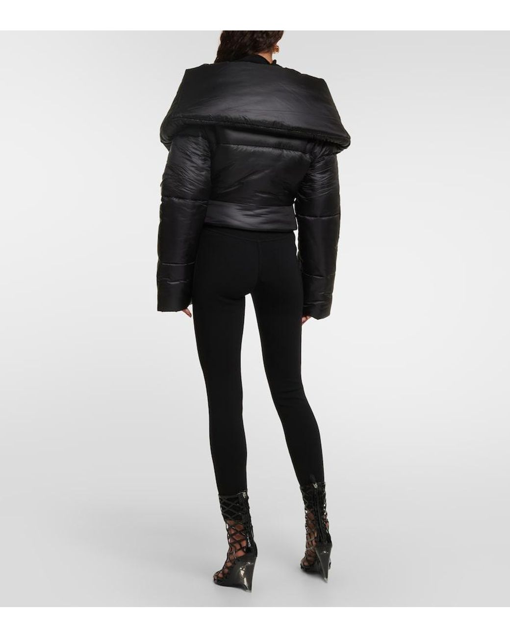 Alaïa Black Cropped Puffer Jacket