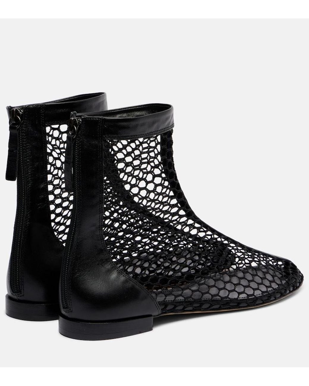 Souliers Martinez Black Maxima Mesh Ankle Boots