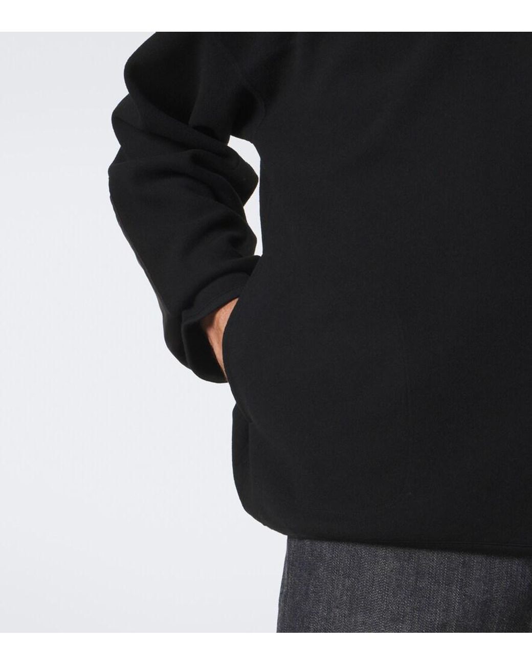 Visvim Black Barlow Wool Fleece Sweater for men