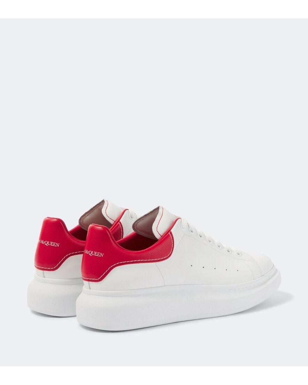 McQueen White Oversized Leather Sneakers for men