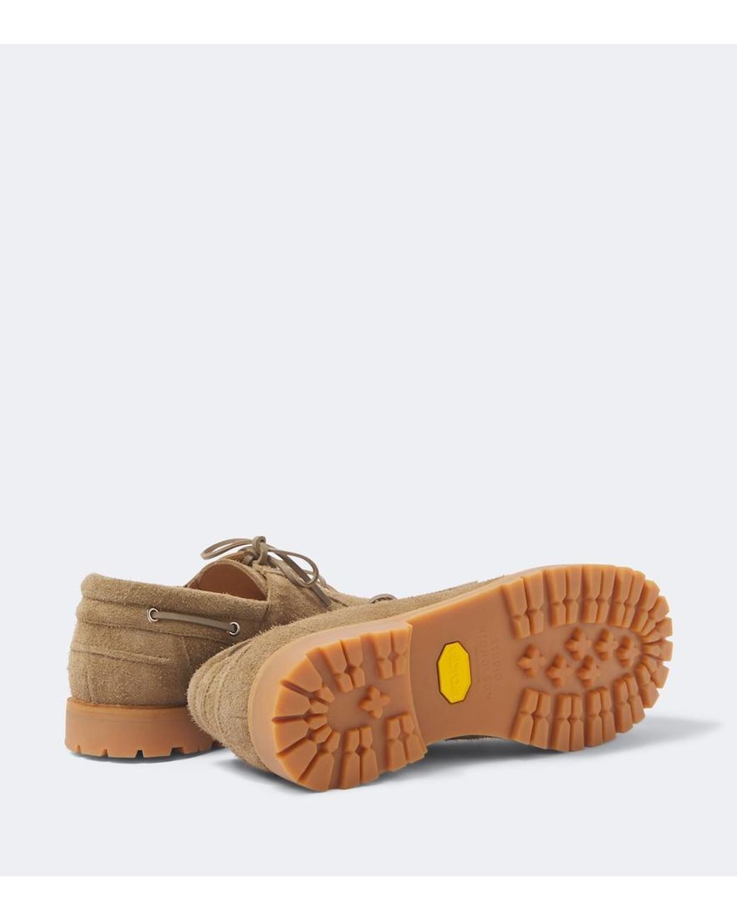 Studio Nicholson Natural Guston Suede Boat Shoes for men
