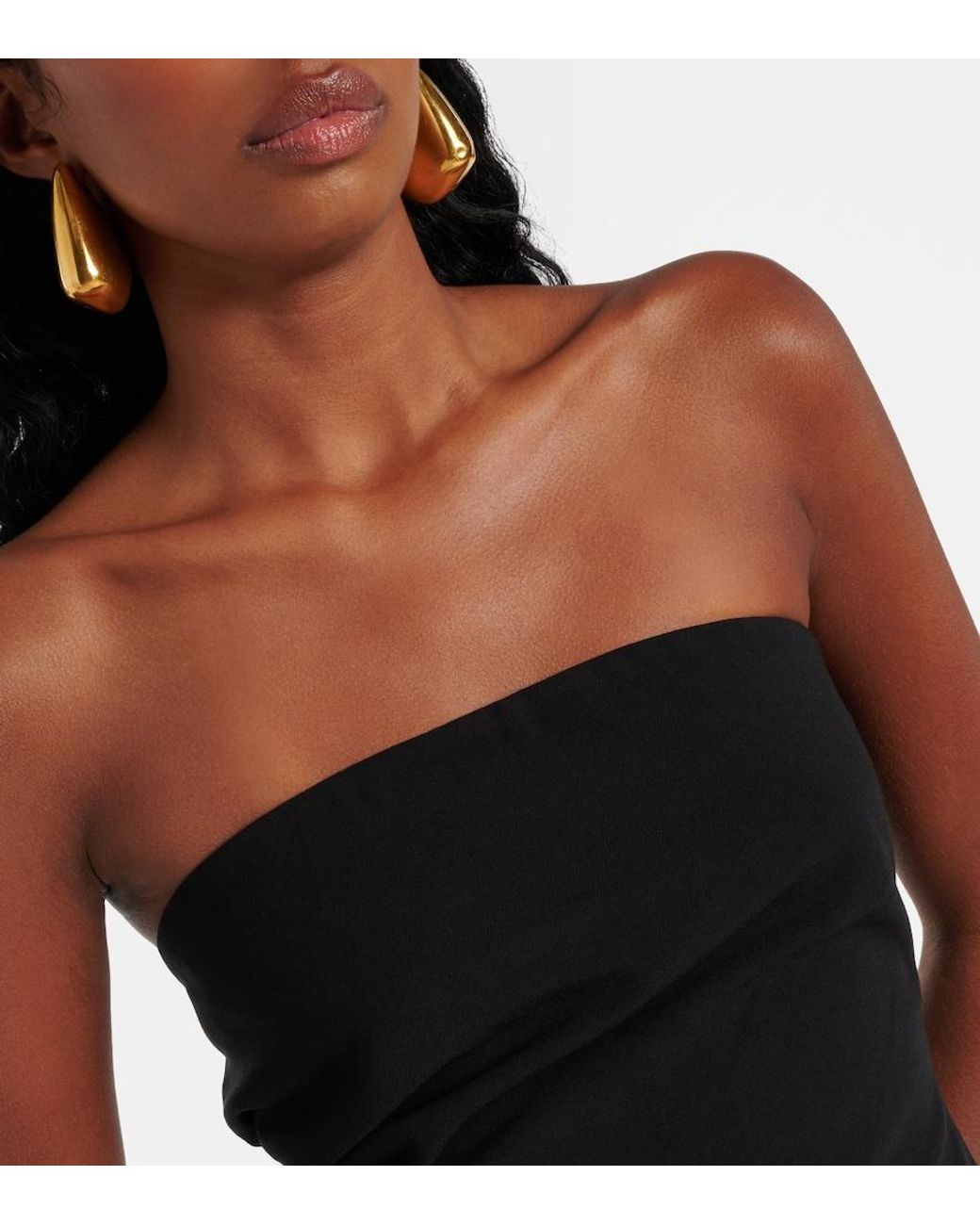 Vince Blue Strapless Midi Dress