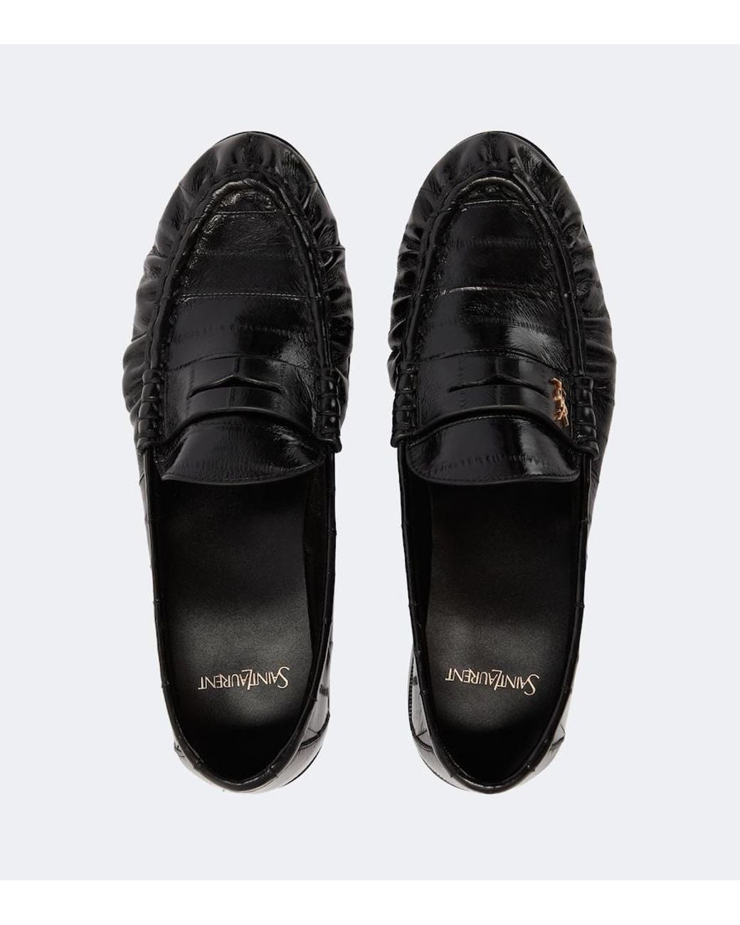 Saint Laurent Black Le Loafer Eel Leather Penny Loafers for men