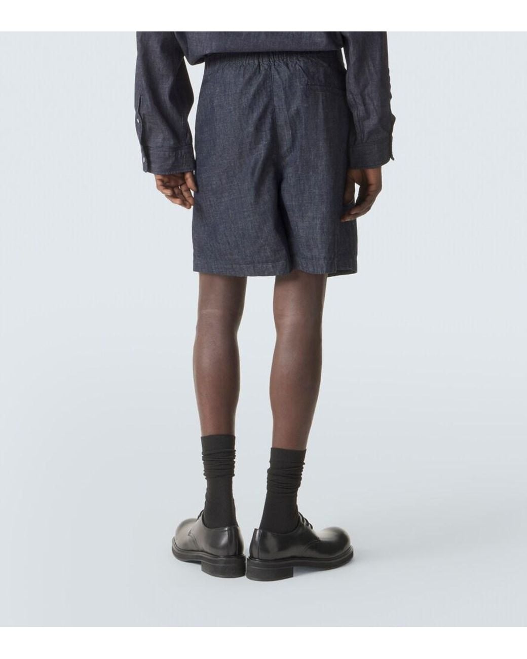 Acne Black Denim Shorts for men