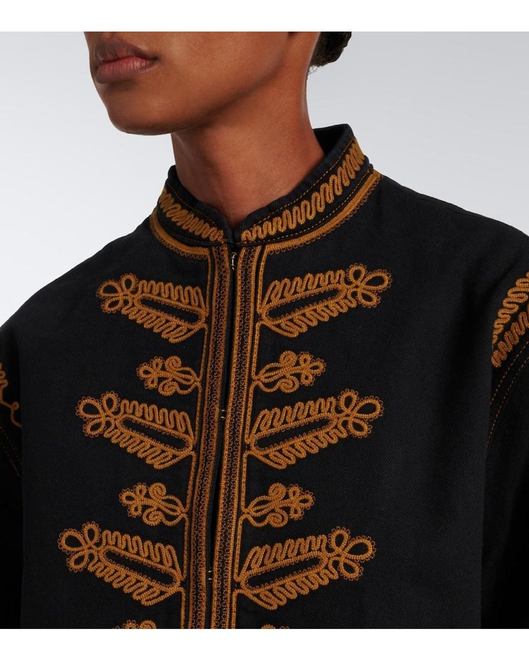 Isabel Marant Black Emalia Embroidered Jacket