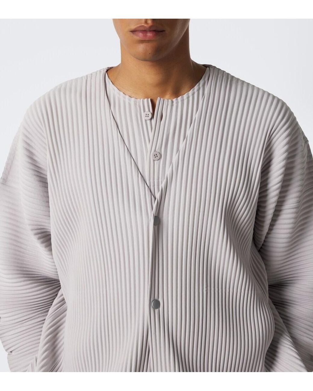 Homme Plissé Issey Miyake Gray Monthly Colors: September Pleated Jacket for men