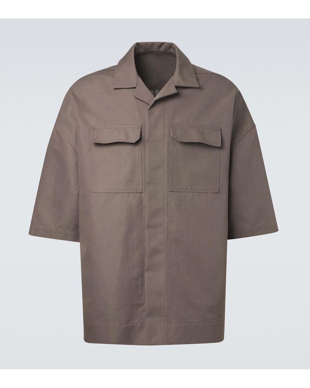 Rick Owens Brown Cotton-Blend Shirt for men