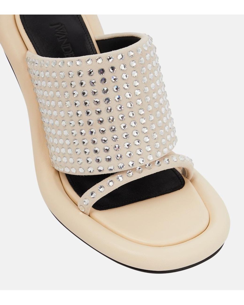 J.W. Anderson Natural Bumper Tube Embellished Leather Sandals