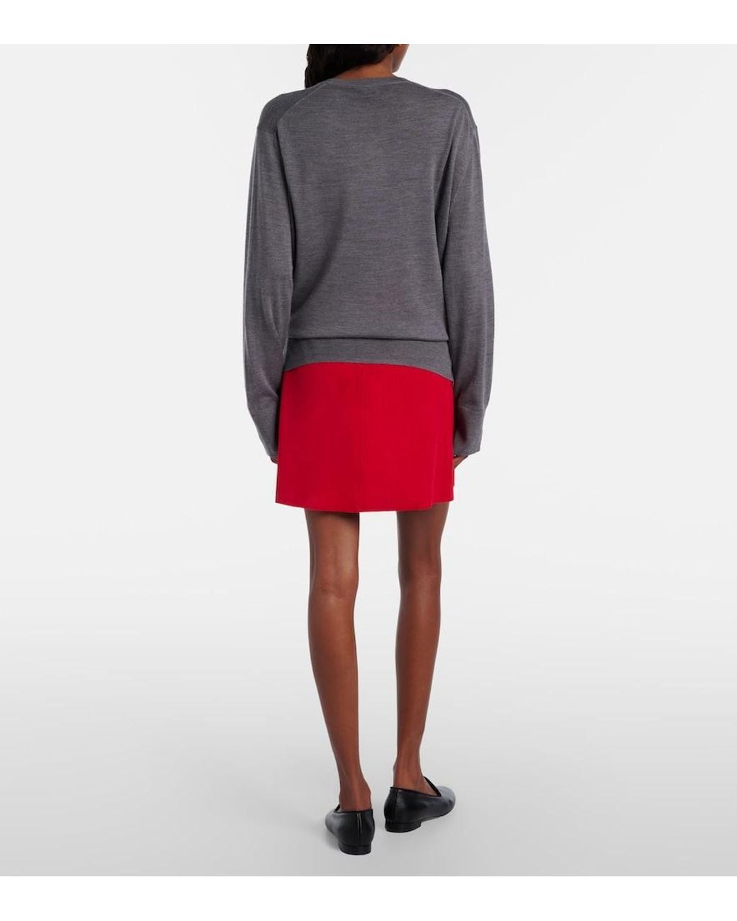 Stouls Red Lucie 22 Suede Miniskirt