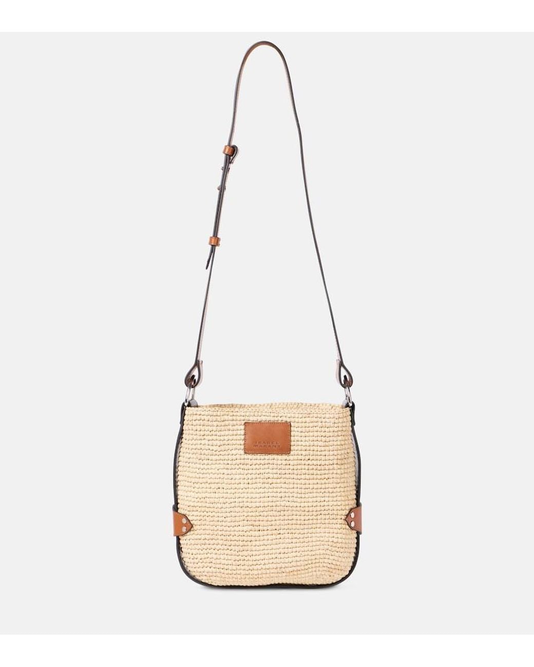 Isabel Marant Natural Bayia Mini Raffia Shoulder Bag