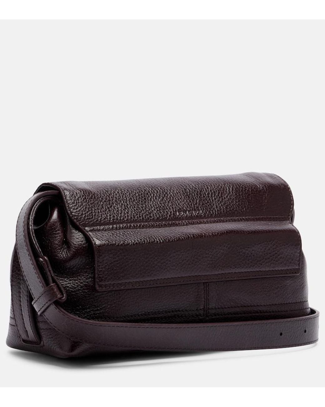 Lemaire Black Gear Small Leather Shoulder Bag