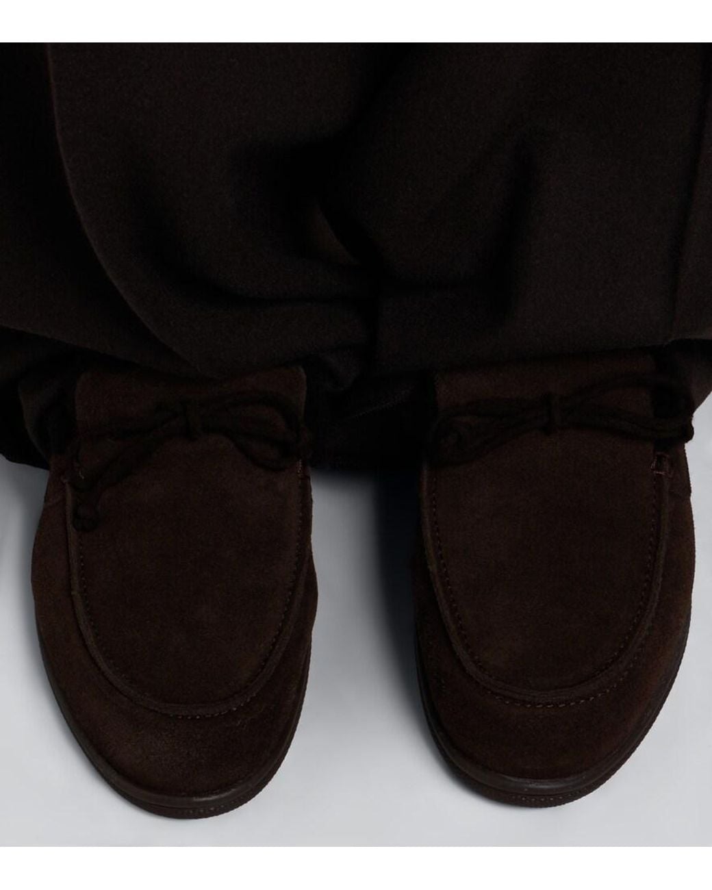 Yves Salomon Black Shearling-Lined Suede Mules
