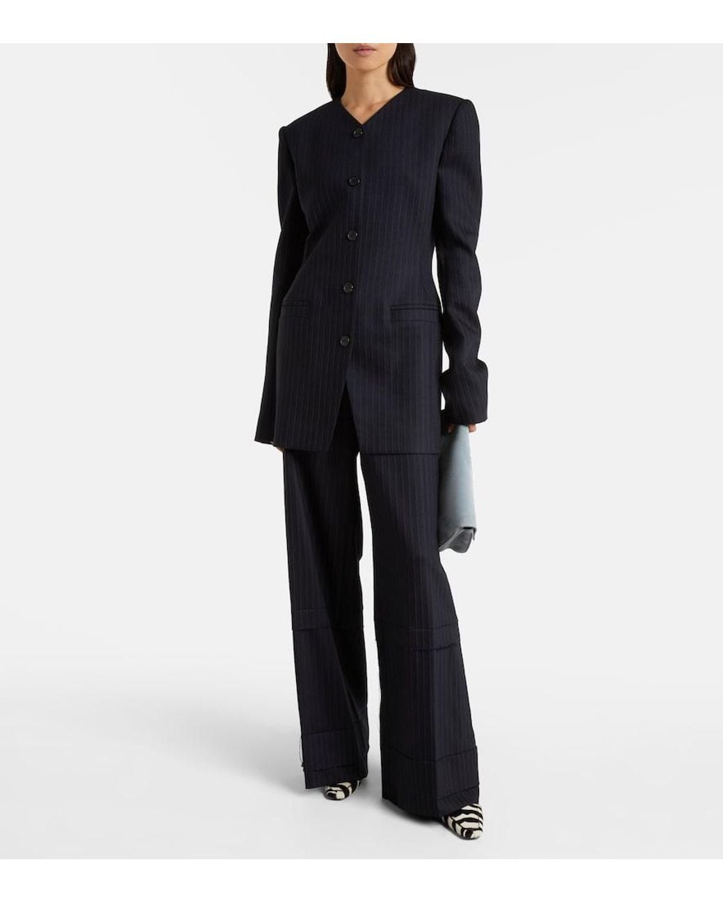 Khaite Black Celia 50 Zebra-Print Calf Hair Pumps