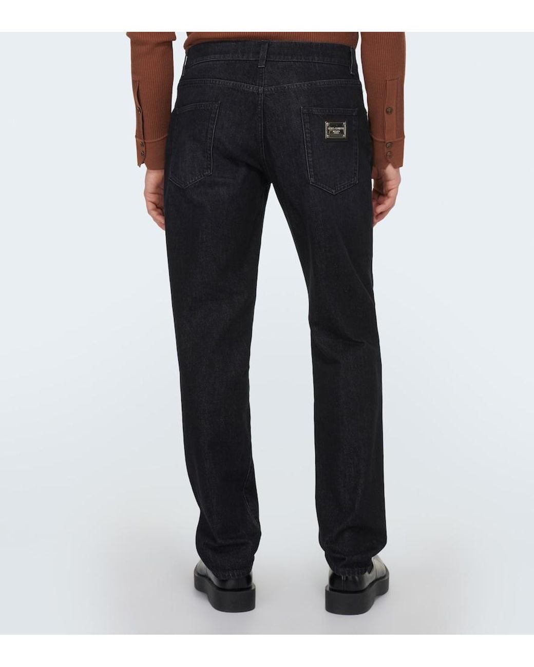 Dolce & Gabbana Blue Distressed Slim Jeans for men