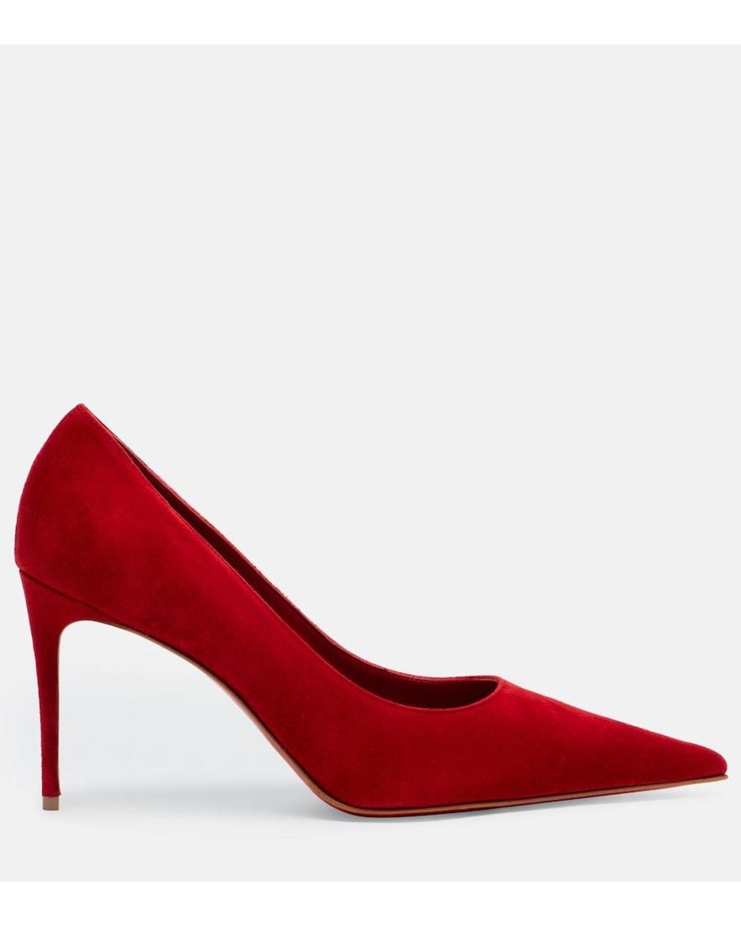 Christian Louboutin Red Kate Max 85 Suede Pumps