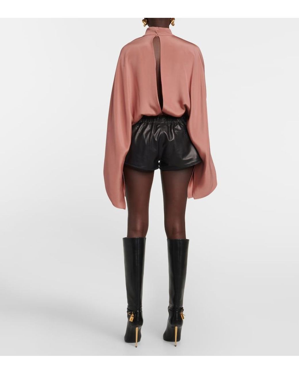 Tom Ford Black Leather Micro Shorts